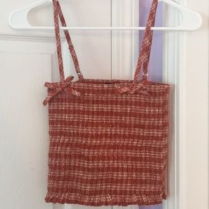 BNWT Forever 21 rust ivory woven top